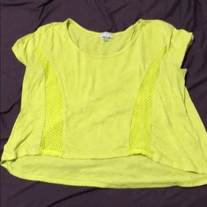 Oversized bright yellow tee shirt